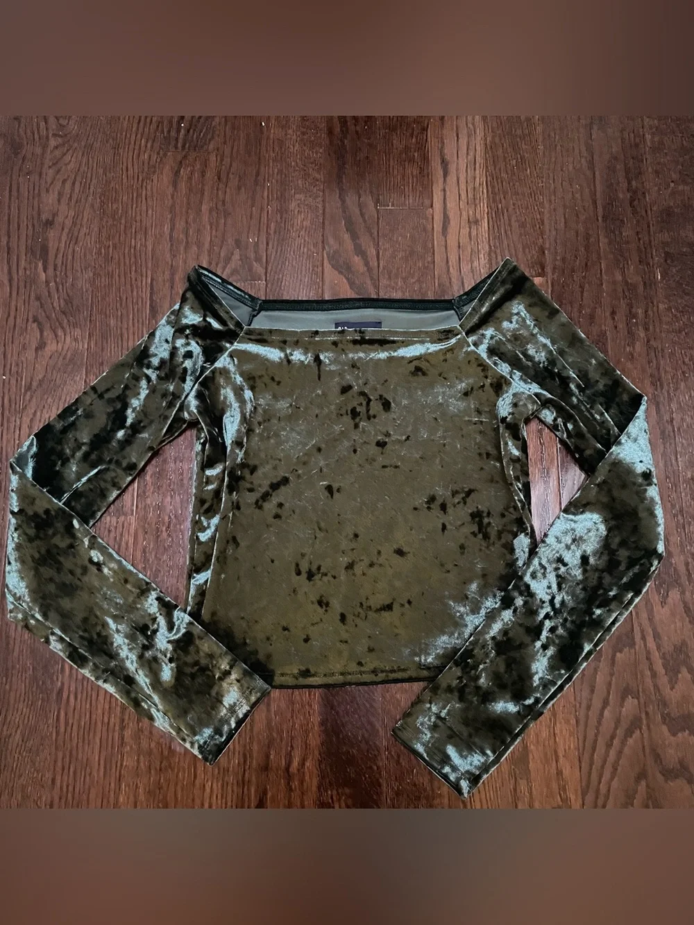 Velvet crop top